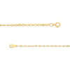 Thumbnail Image 1 of Diamond-Cut Mirror Link Anklet in 10K gold - 10"
