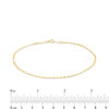 Thumbnail Image 2 of Diamond-Cut Mirror Link Anklet in 10K gold - 10"