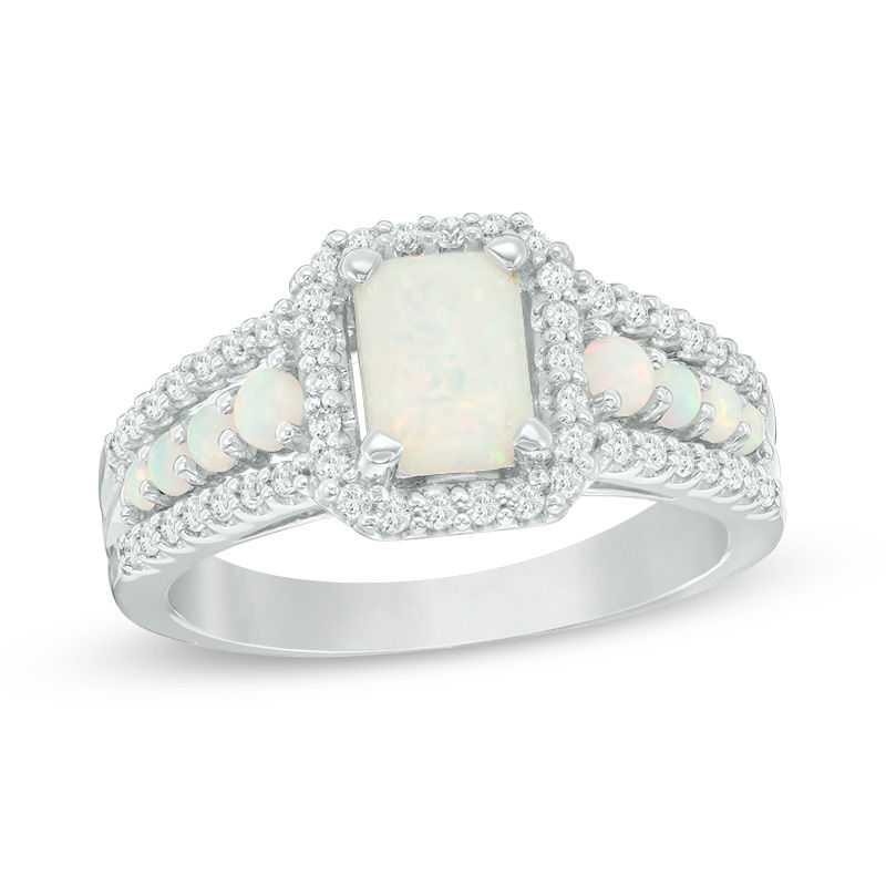 opal engagement ring zales