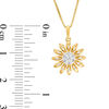 Thumbnail Image 1 of 1/6 CT. T.W. Diamond Daisy Pendant in Sterling Silver with 18K Gold Plate