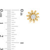 Thumbnail Image 2 of 1/6 CT. T.W. Diamond Daisy Stud Earrings in Sterling Silver with 18K Gold Plate