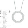 Thumbnail Image 2 of 3/4 CT. T.W. Diamond Open Circle Pendant in 10K White Gold