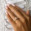Thumbnail Image 2 of 1/6 CT. T.W. Composite Diamond Flower Vintage-Style Interlocking Bridal Set in 10K Gold