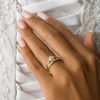 Thumbnail Image 3 of 1/6 CT. T.W. Composite Diamond Flower Vintage-Style Interlocking Bridal Set in 10K Gold