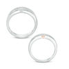 Thumbnail Image 2 of 1/5 CT. T.W. Diamond Duo Wedding Band Set in 10K White Gold