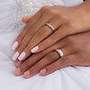 Thumbnail Image 3 of 1/5 CT. T.W. Diamond Duo Wedding Band Set in 10K White Gold