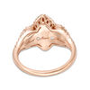 Thumbnail Image 3 of 3/4 CT. T.W. Diamond Past Present Future® Marquise Frame Vintage-Style Engagement Ring in 14K Rose Gold