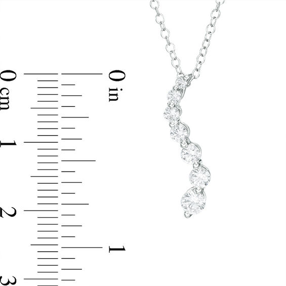 1/ CT. T.w. Journey Diamond Pendant in 14K White Gold