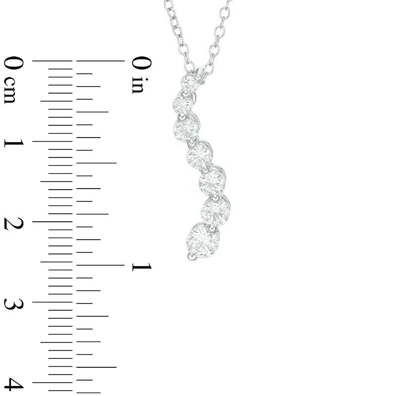 Diamond Teardrop Necklace 3/4 carat tw 14K White Gold