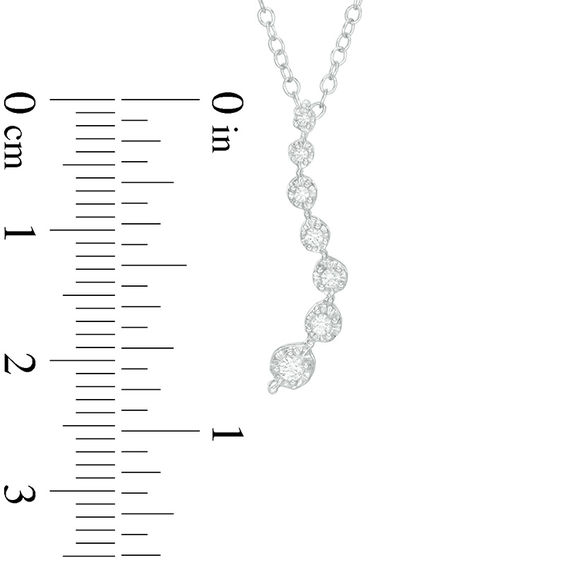 1/10 CT. T.w. Journey Diamond Pendant in 14K White Gold