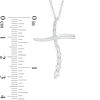 Thumbnail Image 1 of 1/2 CT. T.W. Journey Diamond Cross Pendant in 14K White Gold