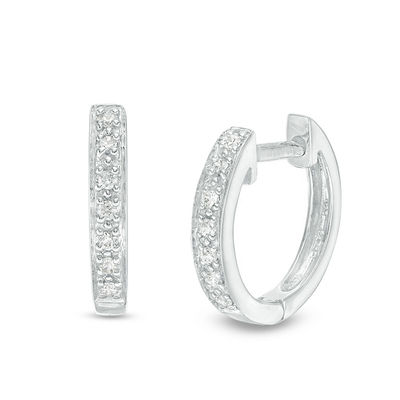 Alternate Black & White Diamond Hoop Earrings for Women 14K Gold Finish Diamond Huggies Earrings Daily Wear Ladies Diamond Hoop Earirngs