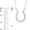 Thumbnail Image 1 of 1/4 CT. T.W. Diamond Horseshoe Necklace in 14K White Gold