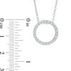 Thumbnail Image 1 of 1/6 CT. T.W. Diamond Open Circle Pendant in 14K White Gold