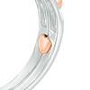 Thumbnail Image 4 of 1/10 CT. T.W. Composite Diamond Frame Twist Ribbon Interlocking Bridal Set in 10K Two-Tone Gold