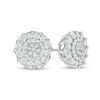 Thumbnail Image 1 of 1/5 CT. T.W. Composite Diamond Double Frame Stud Earrings in Sterling Silver