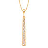 Thumbnail Image 0 of 1/5 CT. T.W. Diamond Linear Pendant in 10K Gold