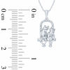 Thumbnail Image 2 of Diamond Accent Loving Frogs Pendant in Sterling Silver