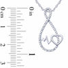 Thumbnail Image 2 of 1/20 CT. T.W. Diamond Heartbeat Infinity Pendant in Sterling Silver