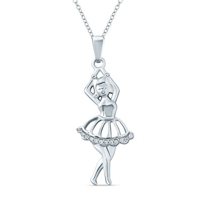 0.04 ct Round White Diamond 14K Yellow Gold Plated Sterling Silver Ballerina Dance Ballet Dancing Doll Angel Pendant Diamond Necklace for Women Teens 0.04 ct Round White Diamond 14K Yellow Gold Plated Sterling Silver Ballerina Dance Ballet Dancing Doll Angel Pendant Diamond Necklace for Women Teens