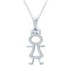 Thumbnail Image 1 of 1/10 CT. T.W. Diamond Little Girl Pendant in Sterling Silver