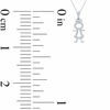 Thumbnail Image 2 of 1/10 CT. T.W. Diamond Little Girl Pendant in Sterling Silver