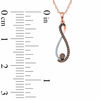 Thumbnail Image 2 of 1/6 CT. T.W. Composite Champagne and White Diamond Infinity Pendant in 10K Rose Gold