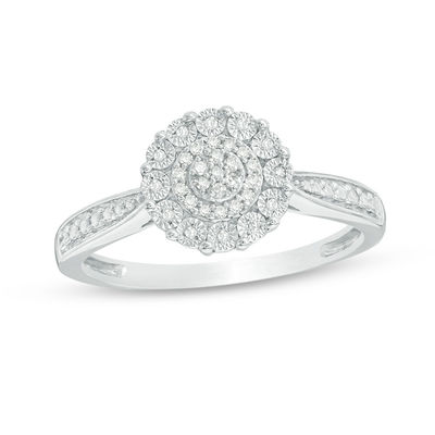 Sterling Silver Round Black /& White Diamond Ladies Two Double Heart Promise Ring Dazzlingrock Collection 0.15 Carat ctw