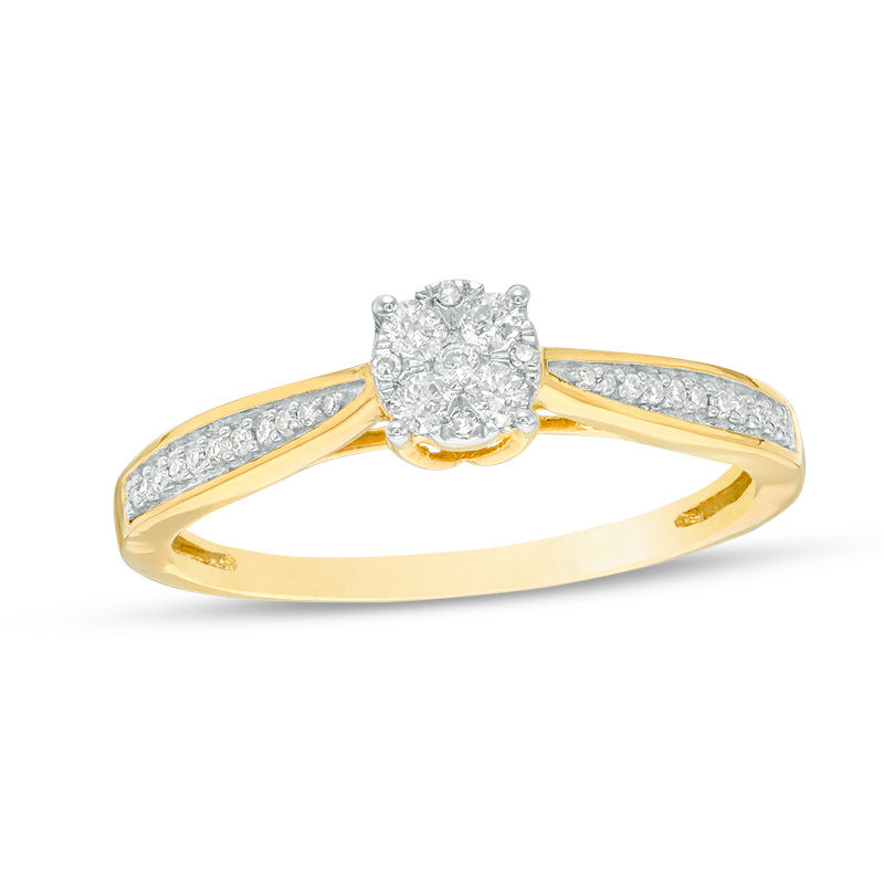 1/5 CT. T.W. Composite Diamond Promise Ring in 10K Gold | Zales