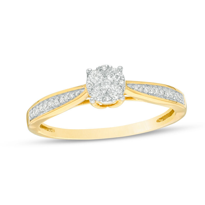 Main Image 1 of 1/5 CT. T.W. Composite Diamond Promise Ring in 10K Gold