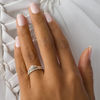 Thumbnail Image 2 of 1/8 CT. T.W. Composite Diamond Flower-Sides Interlocking Bridal Set in 10K Two-Tone Gold