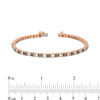 Thumbnail Image 2 of 1 CT. T.W. Champagne and White Diamond Tennis Bracelet in 10K Rose Gold