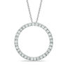 Thumbnail Image 1 of 1/2 CT. T.W. Diamond Open Circle Pendant in 10K White Gold