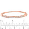 Thumbnail Image 2 of 1/2 CT. T.W. Baguette and Round Diamond Bangle in 10K Rose Gold