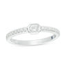 Vera Wang Love Collection 1/3 CT. T.W. Emerald-Cut Diamond Sideways Stackable Band in 14K White Gold