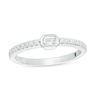 Thumbnail Image 1 of Vera Wang Love Collection 1/3 CT. T.W. Emerald-Cut Diamond Sideways Stackable Band in 14K White Gold