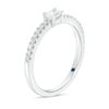 Vera Wang Love Collection 1/3 CT. T.W. Oval Diamond Sideways Stackable Band in 14K White Gold