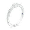 Thumbnail Image 2 of Vera Wang Love Collection 1/3 CT. T.W. Pear-Shaped Diamond Sideways Stackable Band in 14K White Gold