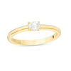 Thumbnail Image 0 of Vera Wang Love Collection 1/6 CT. Oval Diamond Solitaire Sideways Stackable Band in 14K Gold