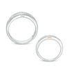 Thumbnail Image 2 of 1/8 CT. T.W. Diamond Duo Wedding Band Set in 10K White Gold - Size 7 and 10