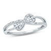 Thumbnail Image 1 of 1/20 CT. T.W. Diamond Infinity Ring in Sterling Silver
