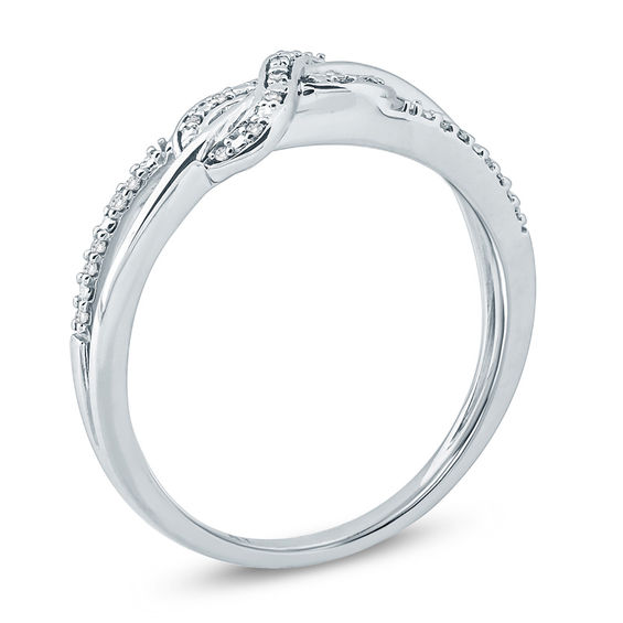 1/20 CT. T.w. Diamond Infinity Ring in Sterling Silver