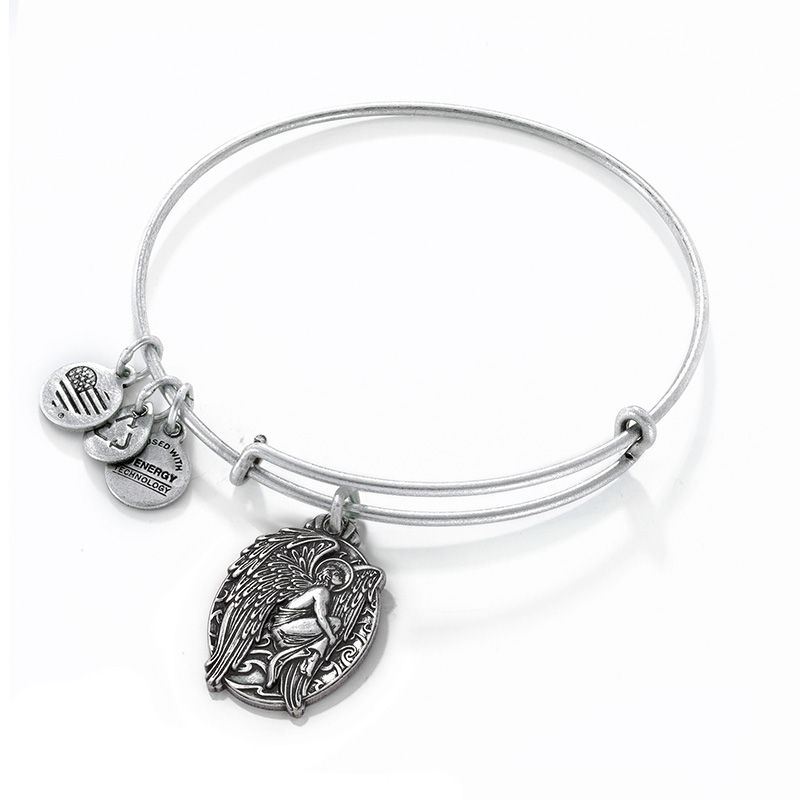 Main Image 1 of Alex and Ani Guardian of Answers Charm Bangle in Silver-Tone Brass