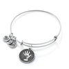 Thumbnail Image 0 of Alex and Ani Hand in Hand Charm Bangle in Silver-Tone Brass