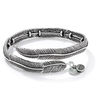 Thumbnail Image 0 of Alex and Ani Feather Spirit Wrap Bangle in Silver-Tone Brass