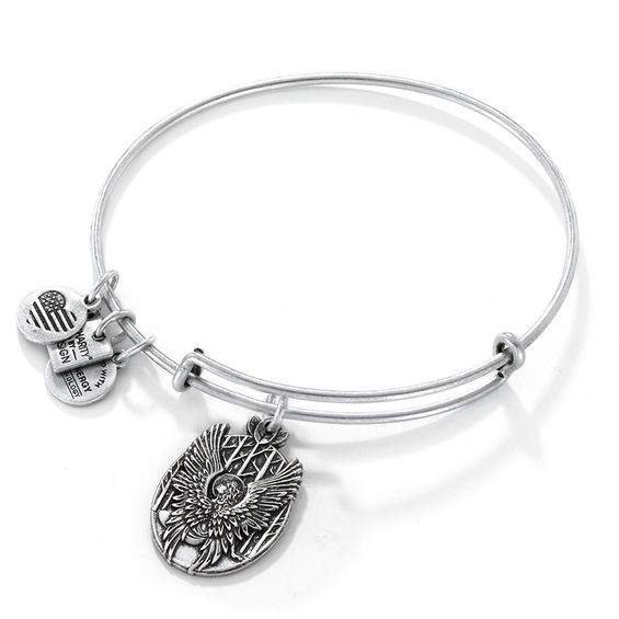 Alex and Ani Guardian of Love Charm Bangle in Silver-Tone Brass
