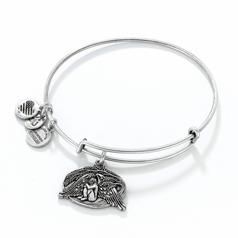 Alex and Ani Guardian of Healing Charm Bangle in Silver-Tone Brass