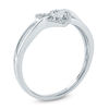 Thumbnail Image 2 of 1/20 CT. T.W. Diamond Heart Promise Ring in Sterling Silver