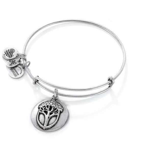Alex and Ani Unexpected Miracles Tree Charm Bangle in Silver-Tone Brass ...