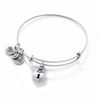 Thumbnail Image 0 of Alex and Ani Key to my Heart Charm Bangle in Silver-Tone Brass